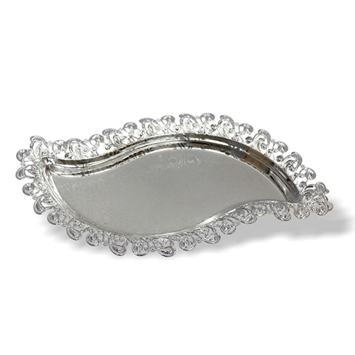 Silver Plated Paisley Shape Platter - Material: Metal