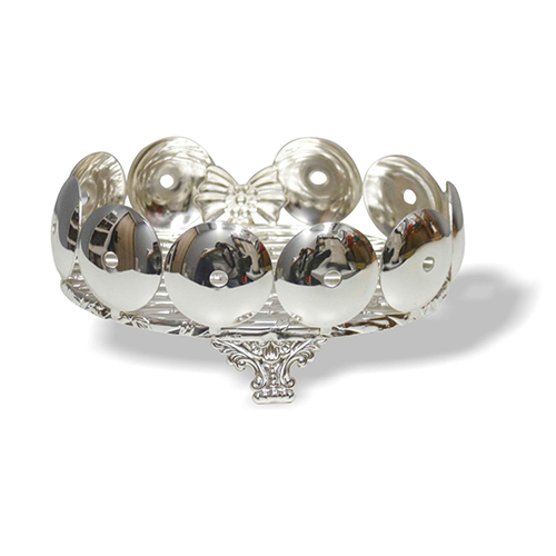 Silver Plated Scalloped Plain Oval Platter - Material: Metal