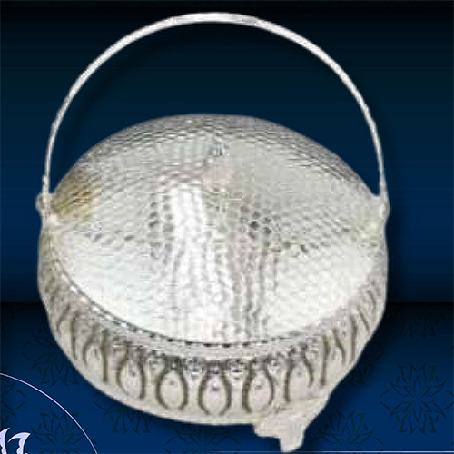 Silver Plated Dry Fruit Bowl Wlid And Handle - Material: Metal