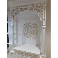 Marble Pooja Mandir - High-quality Acid-resistant Marble, Elegant Coated Finish, Multiple Color Options, Polished Technique For Lustrous Shine