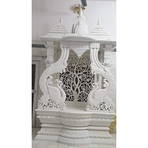 Pure White Exquisitely Designed Marble Temple