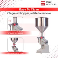 Sonic Industries A03 Manual Stainless Steel Bottle Filling Machine (Liquid & Paste, 0-50ml)