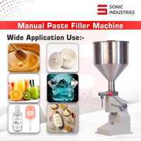 Sonic Industries A03 Manual Stainless Steel Bottle Filling Machine (Liquid & Paste, 0-50ml)