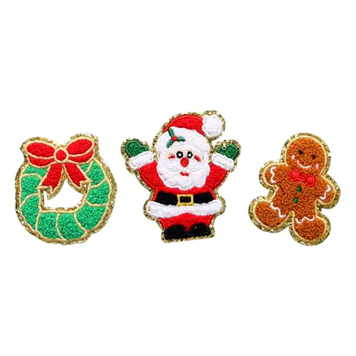 Heat Transfer 3d Logo Big Letter Christmas Embroidery Patches