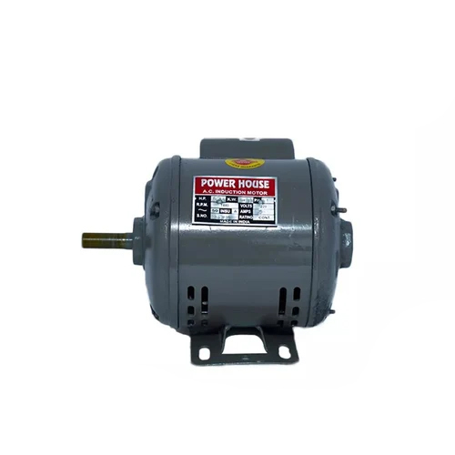 Single Phase 0.25 Hp 4 Pole Foot Mounted Ac Induction Motor - Color: Grey