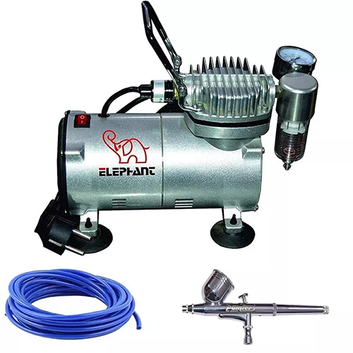 Elephant 1-6 Hp 23 L Portable Mini Air Compressor And Painter Air Brush - Air Flow Capacity: 20-23 Liter (L)