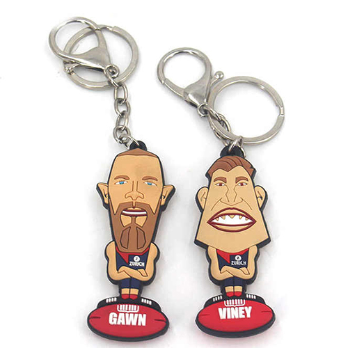 Pvc Funny Faces Keychain - Material: Rubber