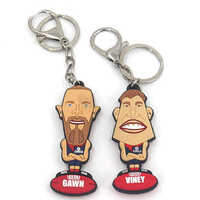 Pvc Funny Faces Keychain - Material: Metal