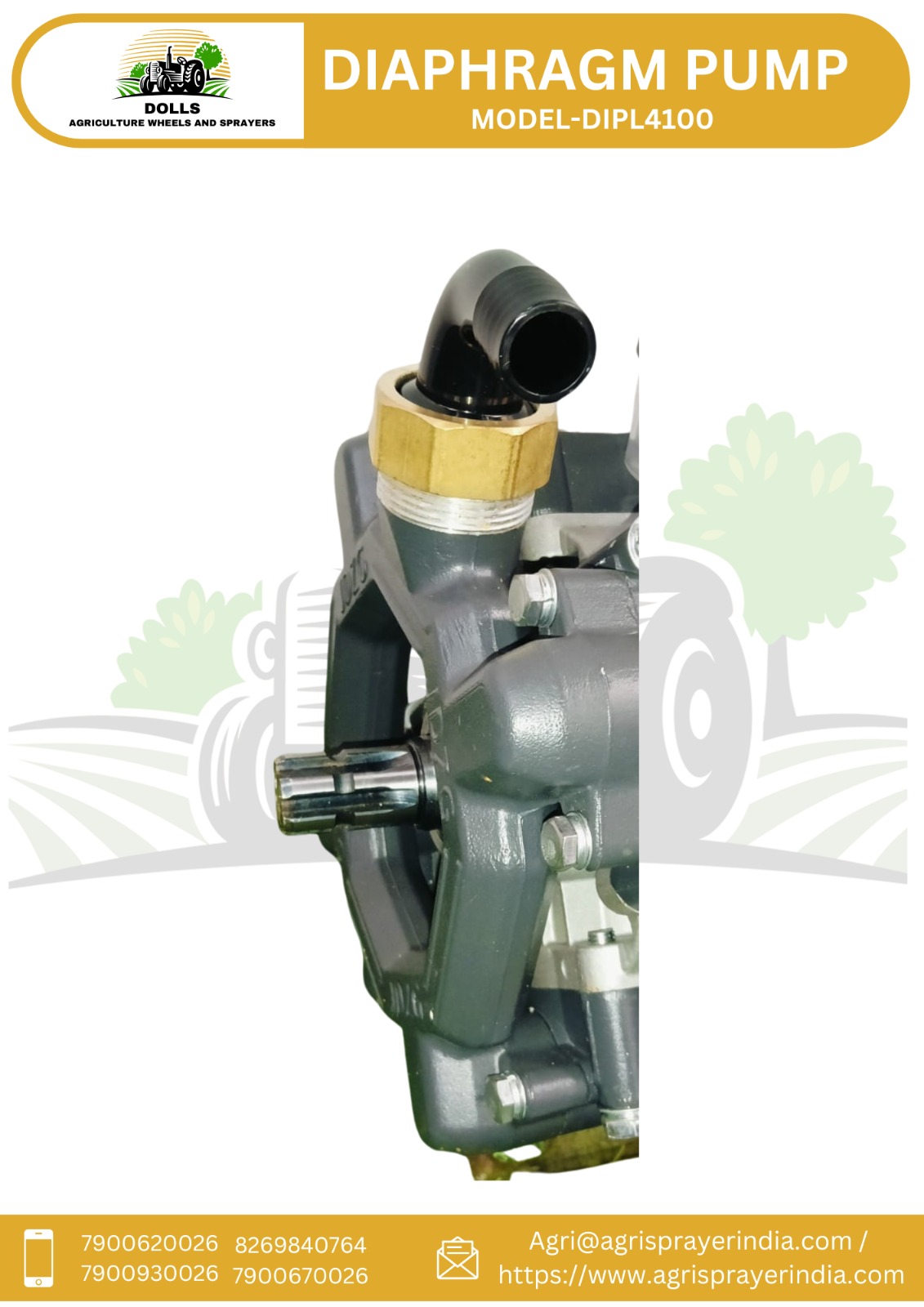 Diaphragm Pump - Red/black, Designed For Agriculture Use With Warranty Support