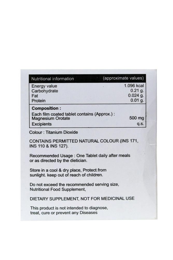 500mg Magnesium Orotate Tablets