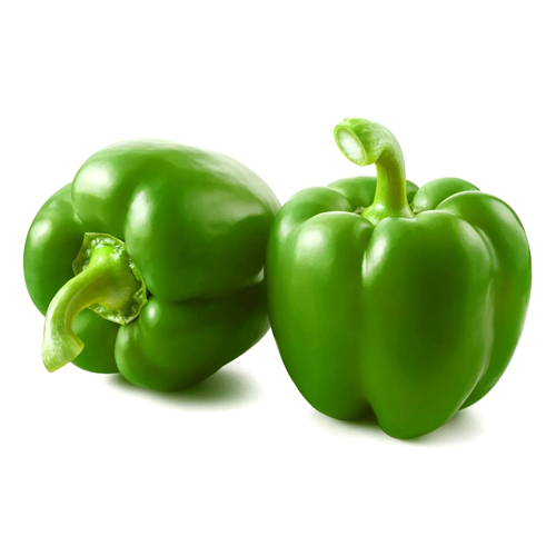 Green Capsicum - 5-10% Moisture Content | Fresh Raw Pieces, 7-10 Days Shelf Life, Ideal for Salads and Stir-Fries