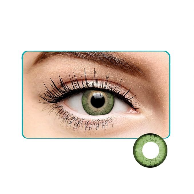 Bausch & Lomb Lacelle Circle Green Color Monthly Contact Lens (2 Lens/Box) Plano