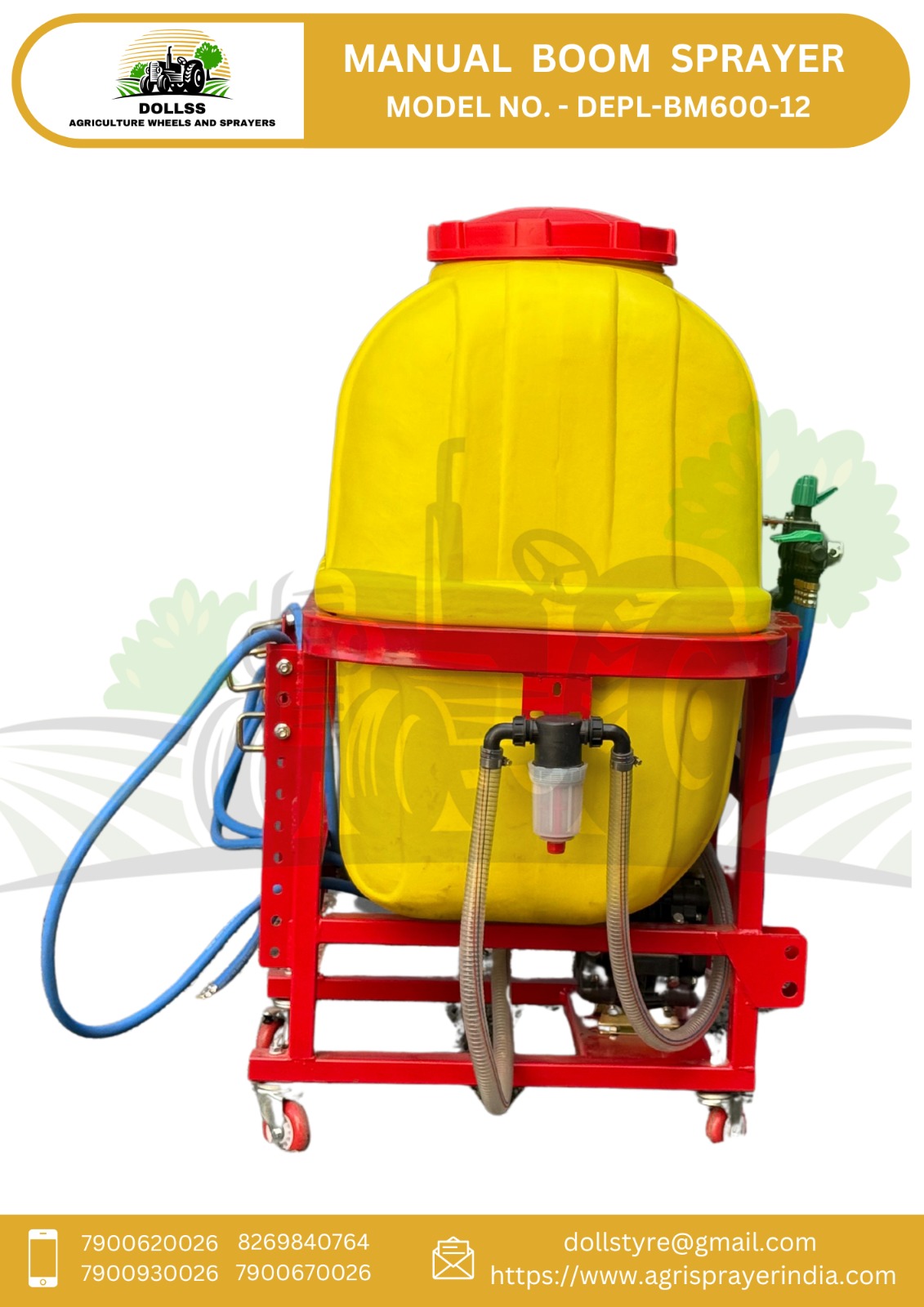 Boom Sprayers Standard Model 600 Lt - Color: Yellow