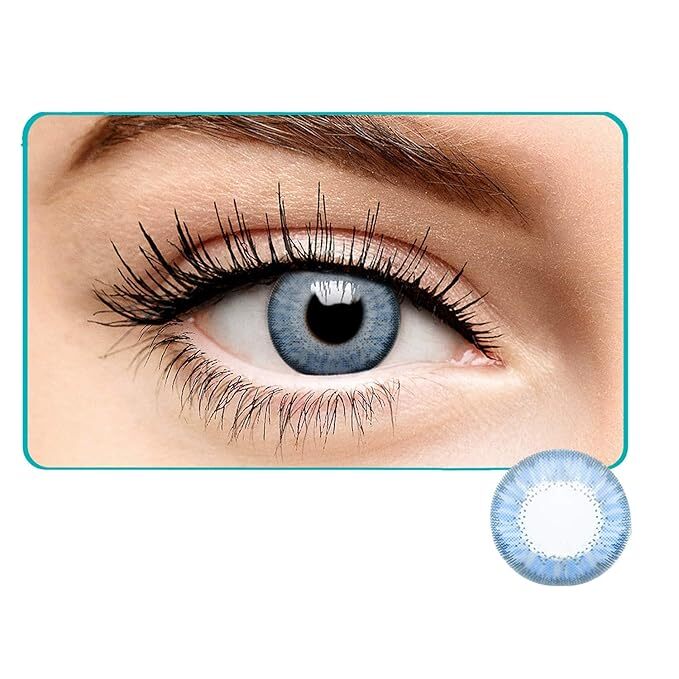 Bausch & Lomb Lacelle Circle Blue Color Monthly Contact Lens (2 Lens/Box) Plano