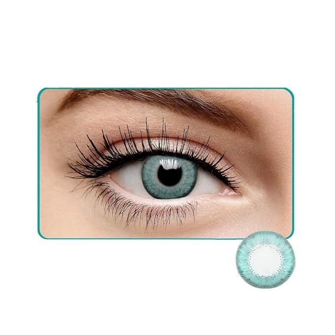 Bausch & Lomb Lacelle Circle Aqua Color Monthly Contact Lens (2 Lens/Box) Plano