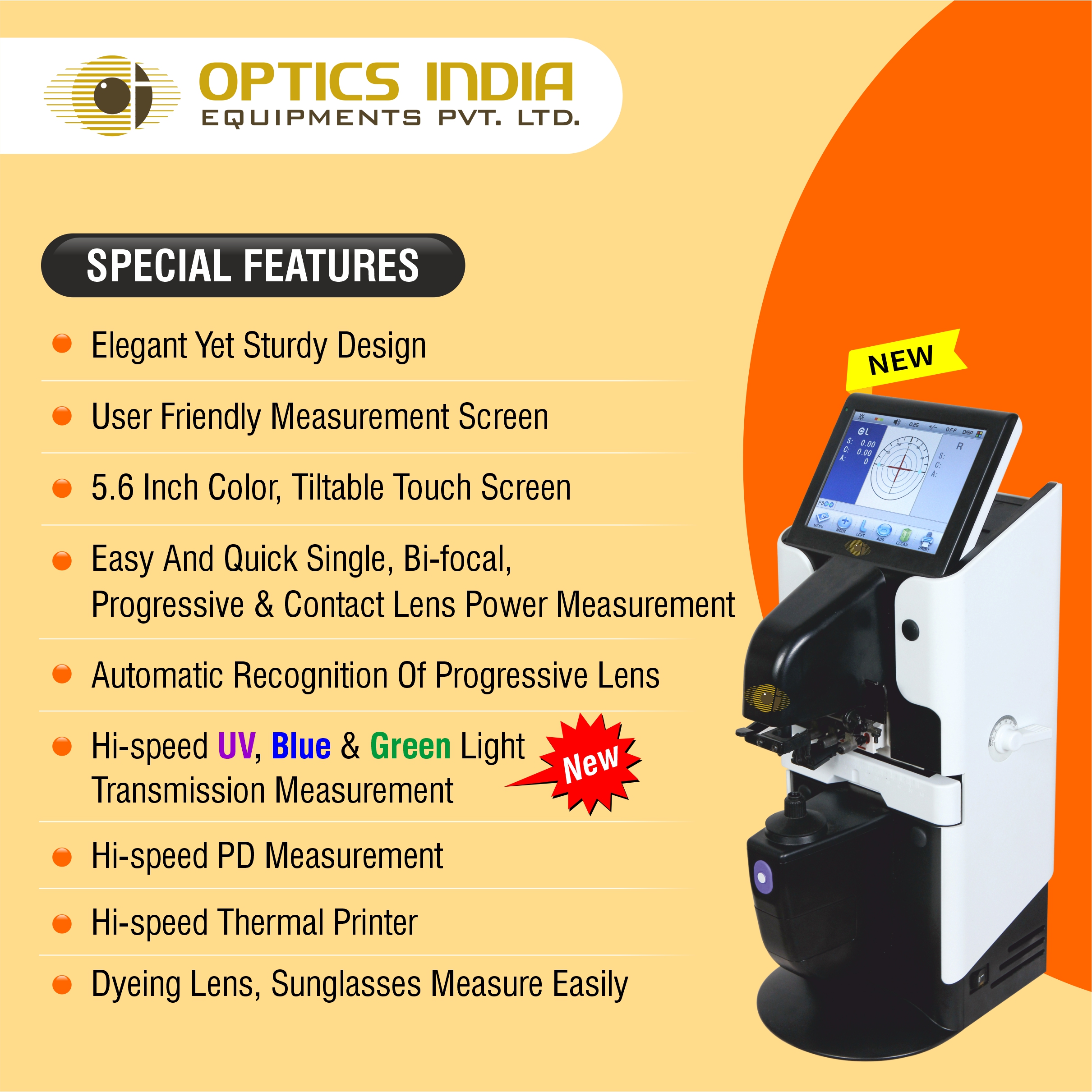 Xinyuan D903 Automatic Lensmeter - Accuracy: 0.01 %