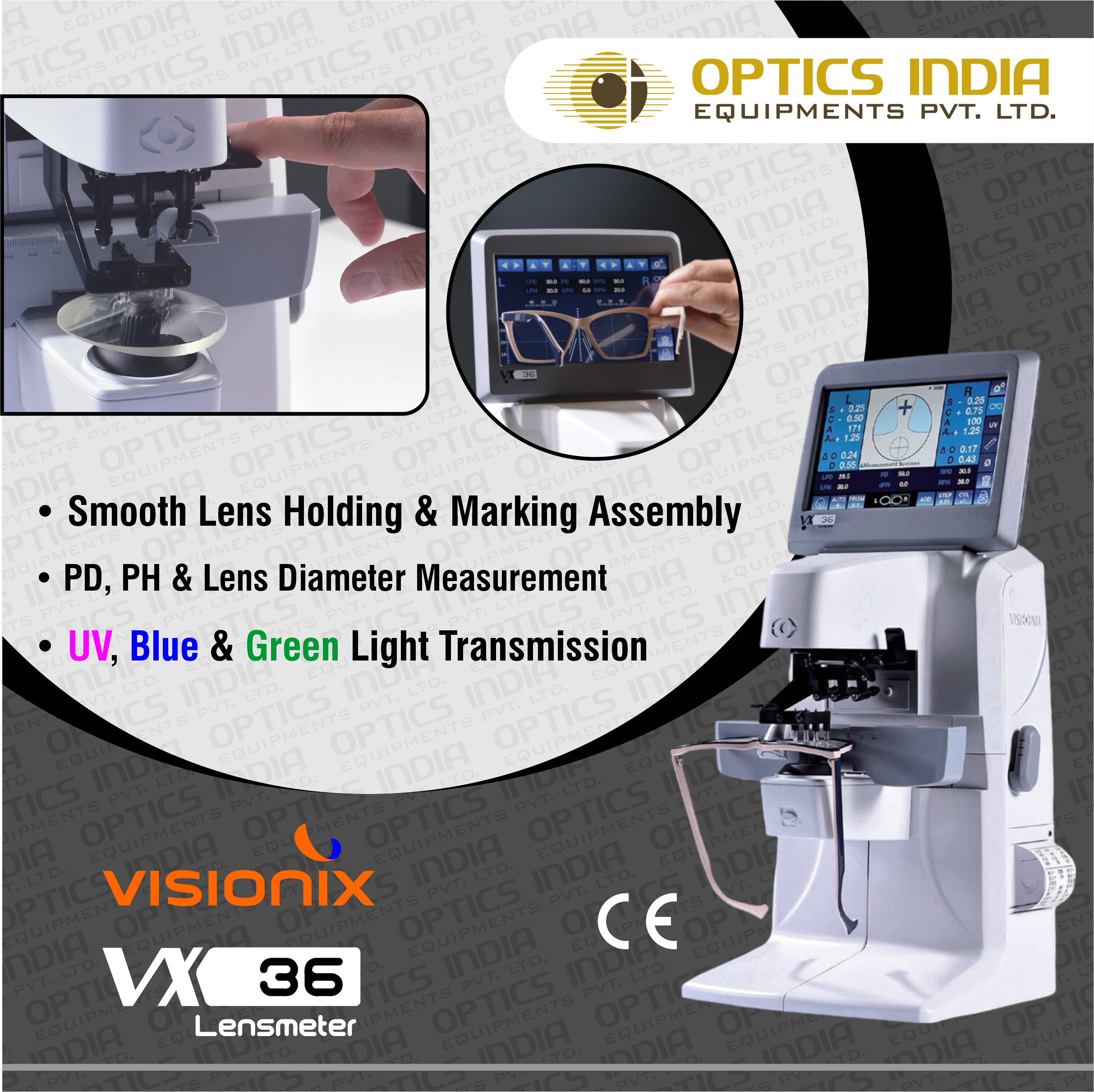 Visionix Vx 36 Automatic Lensmeter - Accuracy: 0.01  %