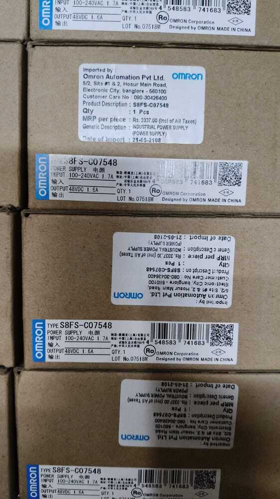 OMRON POWER SUPPLY 48VDC, S8FS-C07548