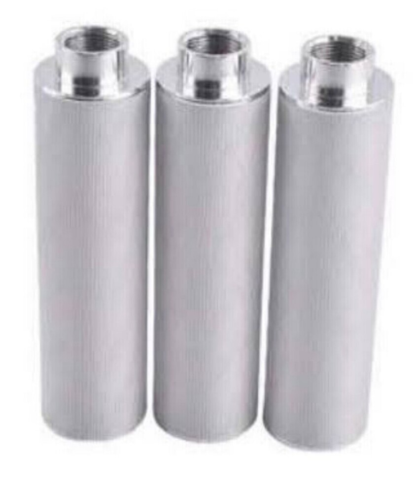 Metallic Sintered Cartridge Filters - Silver Metal, Various Sizes | Industrial Use, Warranty Included