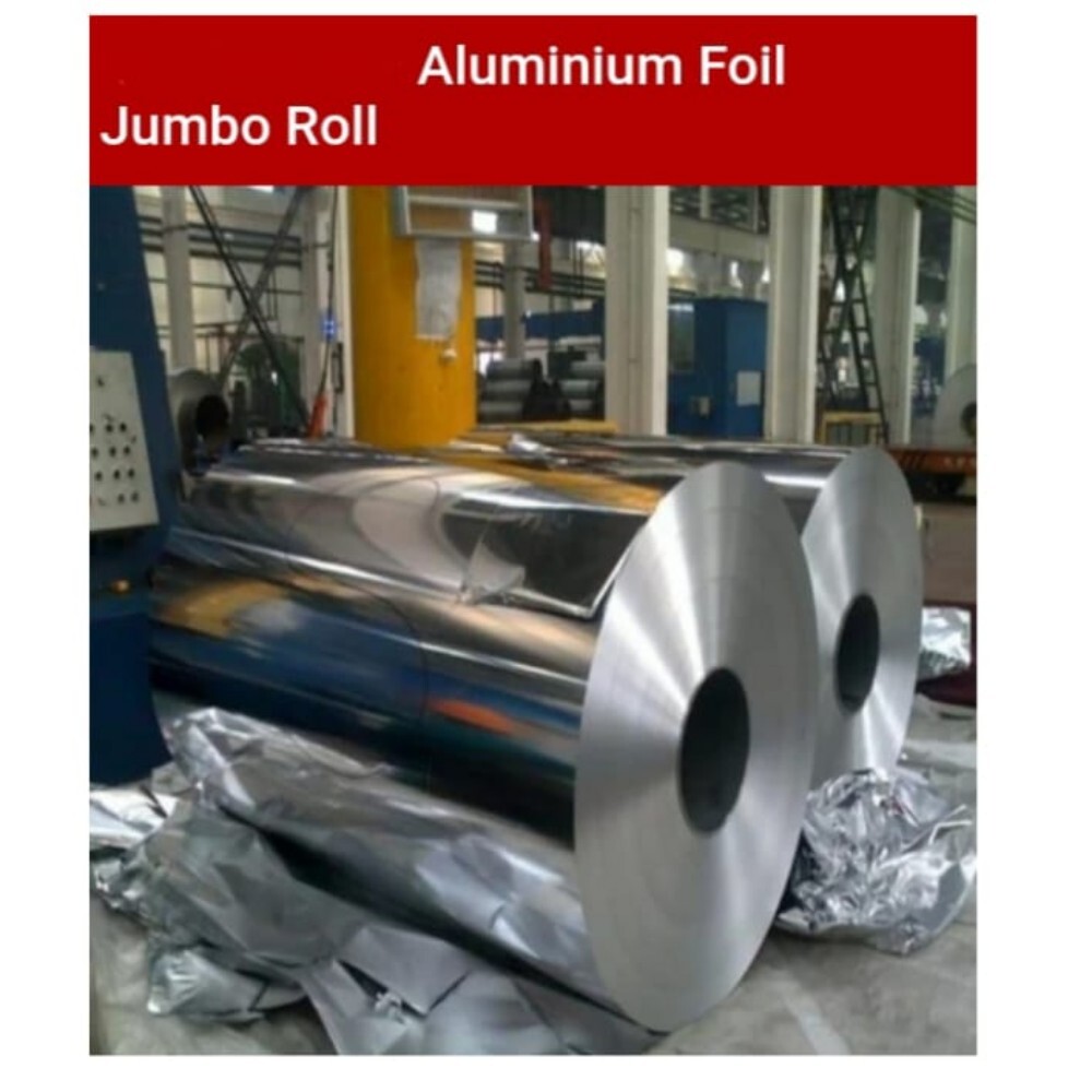 Aluminium Foil Jumbo Rolls - Heavy-Duty Aluminum Material, Large Size, Silver Color, Coated Finish, Half Hard Temper | Ideal for Foodservice, Hospitality, Packaging