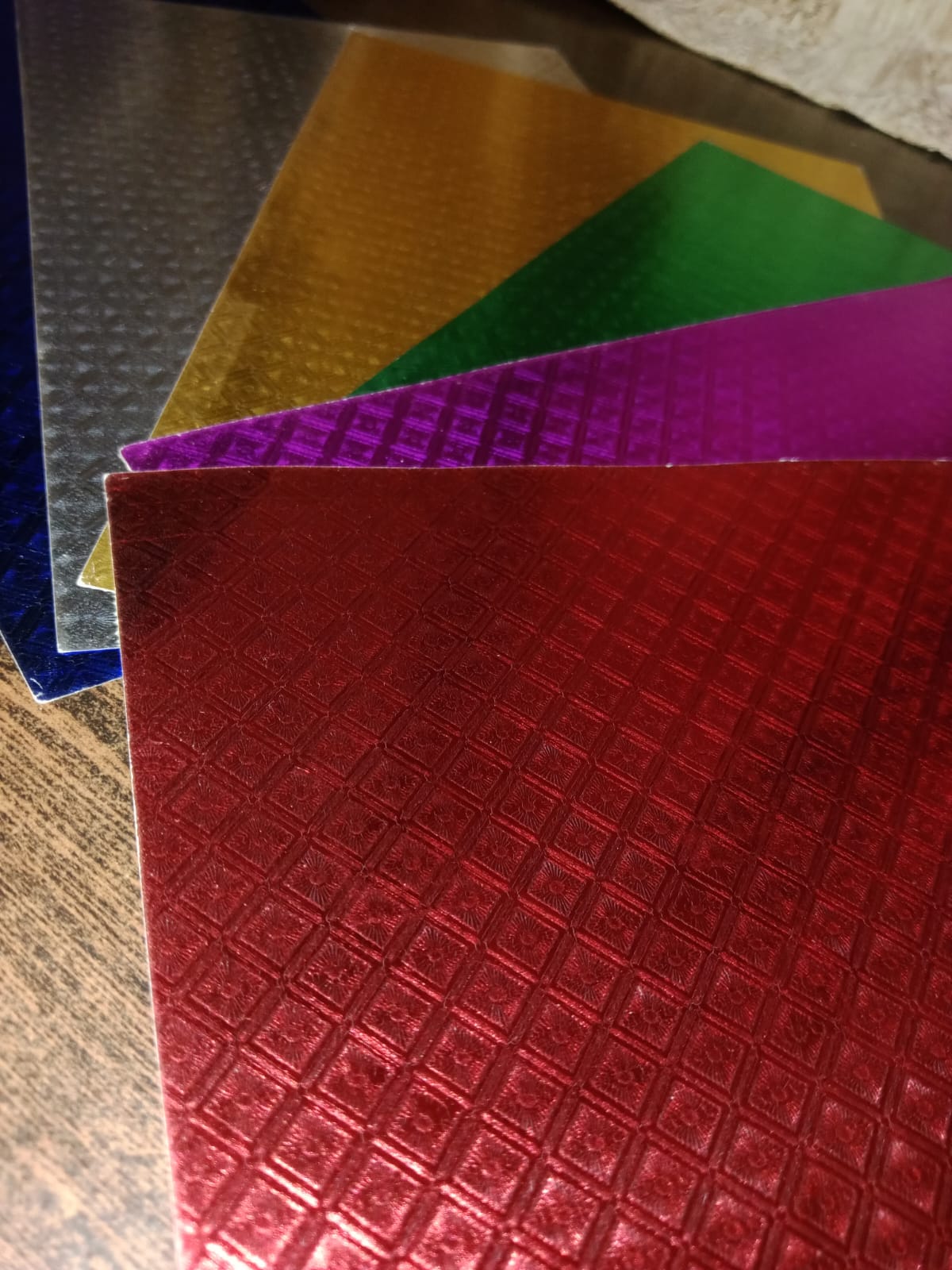 Embossed Paper - Aluminum, Customized Size, Various Colors | Soft Temper, Coated Finish, Ideal For Commercial Packaging Applications