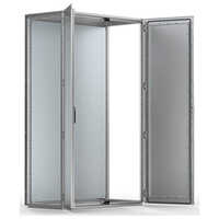 Stainless Steel Double Door Enclosure - 800x600x200 Mm, Matte Brushed Finish | Ip55/ip66, Three-point Locking, Combinable Side Flanges