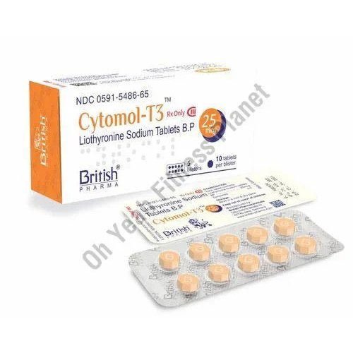 British Pharma Liothyronine Sodium Tablets 25 Mcg Tablet - Drug Type: General Medicines