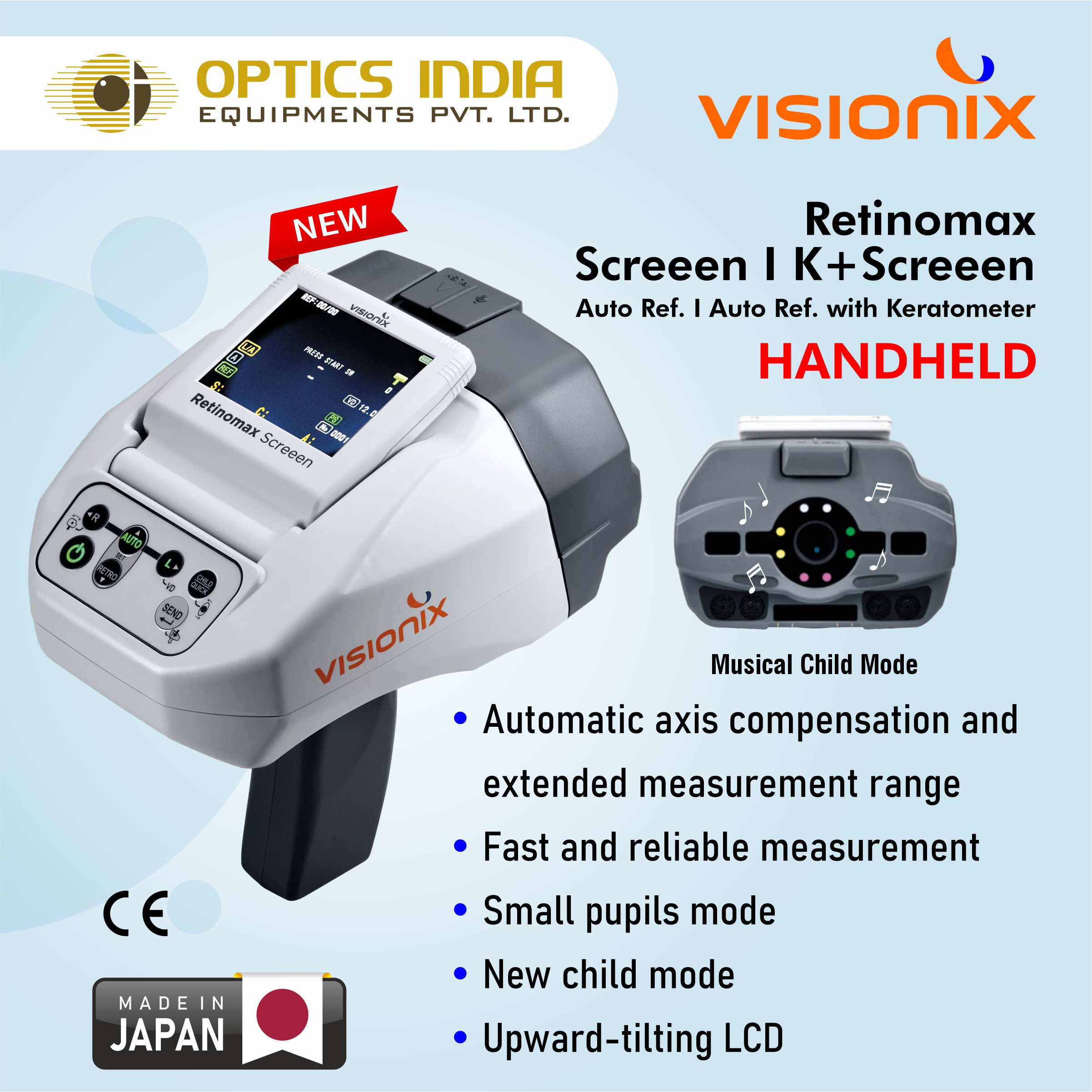 Visionix Portable Auto Ref Retinomax Screen ( Made In JAPAN ) 