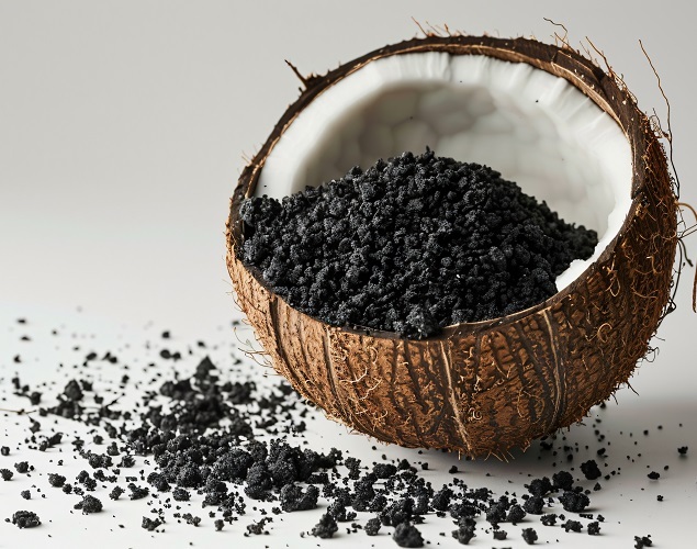 Coconut Charcoal Powder - 100% Natural Fine Powder, Deep Black Texture for Detoxification and Purification in Skin Care, Hair Care, and Wellness Applications