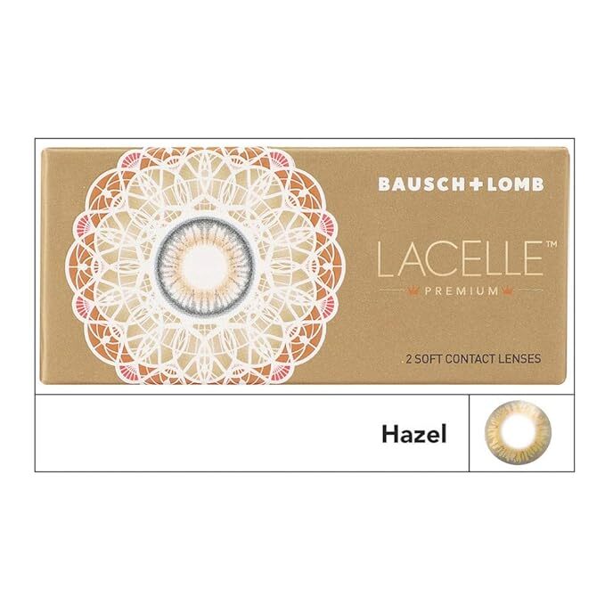 Bausch & Lomb Lacelle Premium Hazel Color Monthly Contact Lens (1 Lens/Box) Power