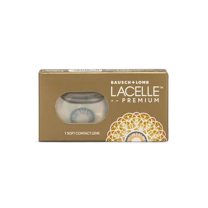 Bausch & Lomb Lacelle Premium Blue Color  Monthly Contact Lens (1 Lens/Box) Power