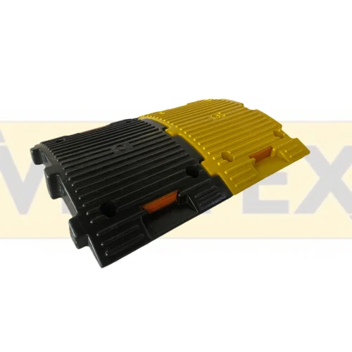 Concrete Filled Plastic Speed Breaker - Color: Black & Yellow