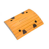 Vertex Rubber Speed Breaker - 500 X 400 X 75 Mm | Bright Yellow, High Visibility, Industrial-grade, 1-year Warranty