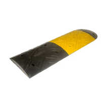 Heavy Duty Rubber Speed Hump - 500 x 350 x 50 mm | Black & Yellow High Visibility, 1 Year Warranty, Manual Function