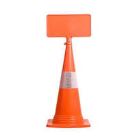 Plastic Traffic Cone - High-quality Pvc, Lightweight 250 Grams, Bright Orange Color | Easily Movable Manual Traffic Control Tool