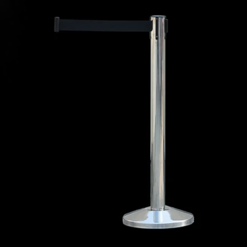 V95 Vertex Que Manager - Mild Steel, 2 Feet, Silver | High Quality Manual Queuing System For Banks