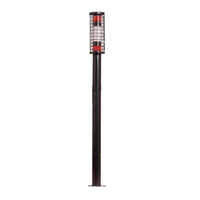 Vertex Metal Delineator Post - 3 Feet Long , Durable Metal , Sleek Black Finish , Manual Function For Easy Installation And Maintenance
