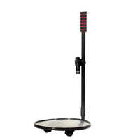 Under Vehicle Surveillance Round Mirror - Mild Steel, 300mm Size , Black Color - Manual Function For Fire-fighting Inspections