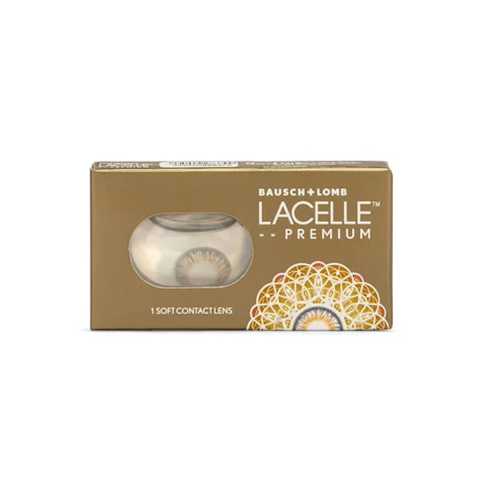 Bausch & Lomb Lacelle Premium Gray Color Monthly Contact Lens (1 Lens/Box) Power