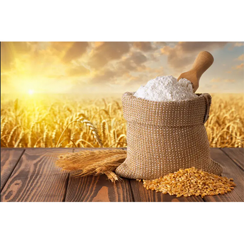 Wheat flour sack ears grain table golden ripe