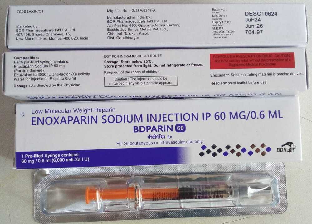 Bd Parin 60mg - Drug Type: Injection
