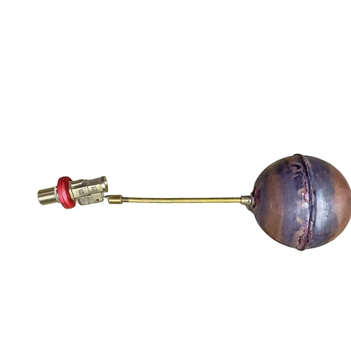 Brass Float Valve With Copper Ball - Color: Silver