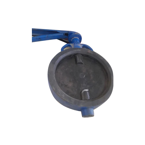 Ci Manual Butterfly Valve - Color: Black And Blue