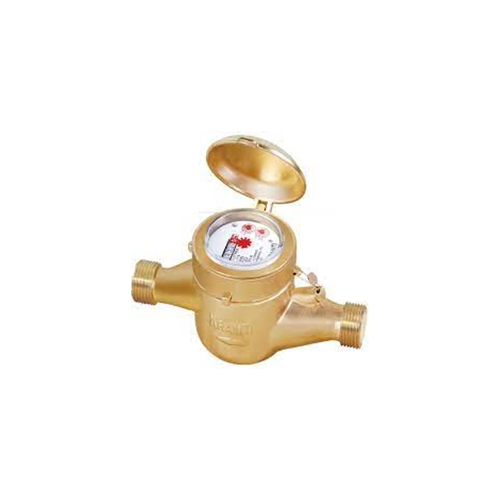 Brass Water Flow Meter - Color: Golden