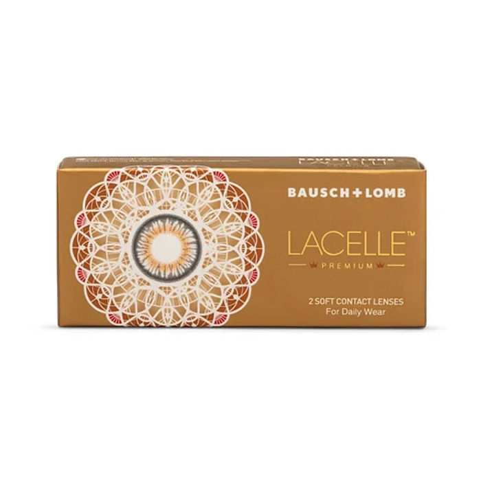 Bausch & Lomb Lacelle Premium Gray Color Monthly Contact Lens (2 Lens/Box) Plano