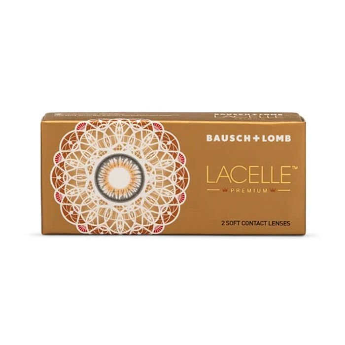 Bausch & Lomb Lacelle Premium Blue Color Monthly Contact Lens (2 Lens/Box) Plano