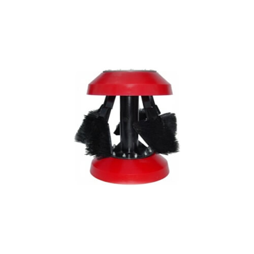 Uni Directional Two Cup Spring Loaded Brush Pig - Color: Red And Black