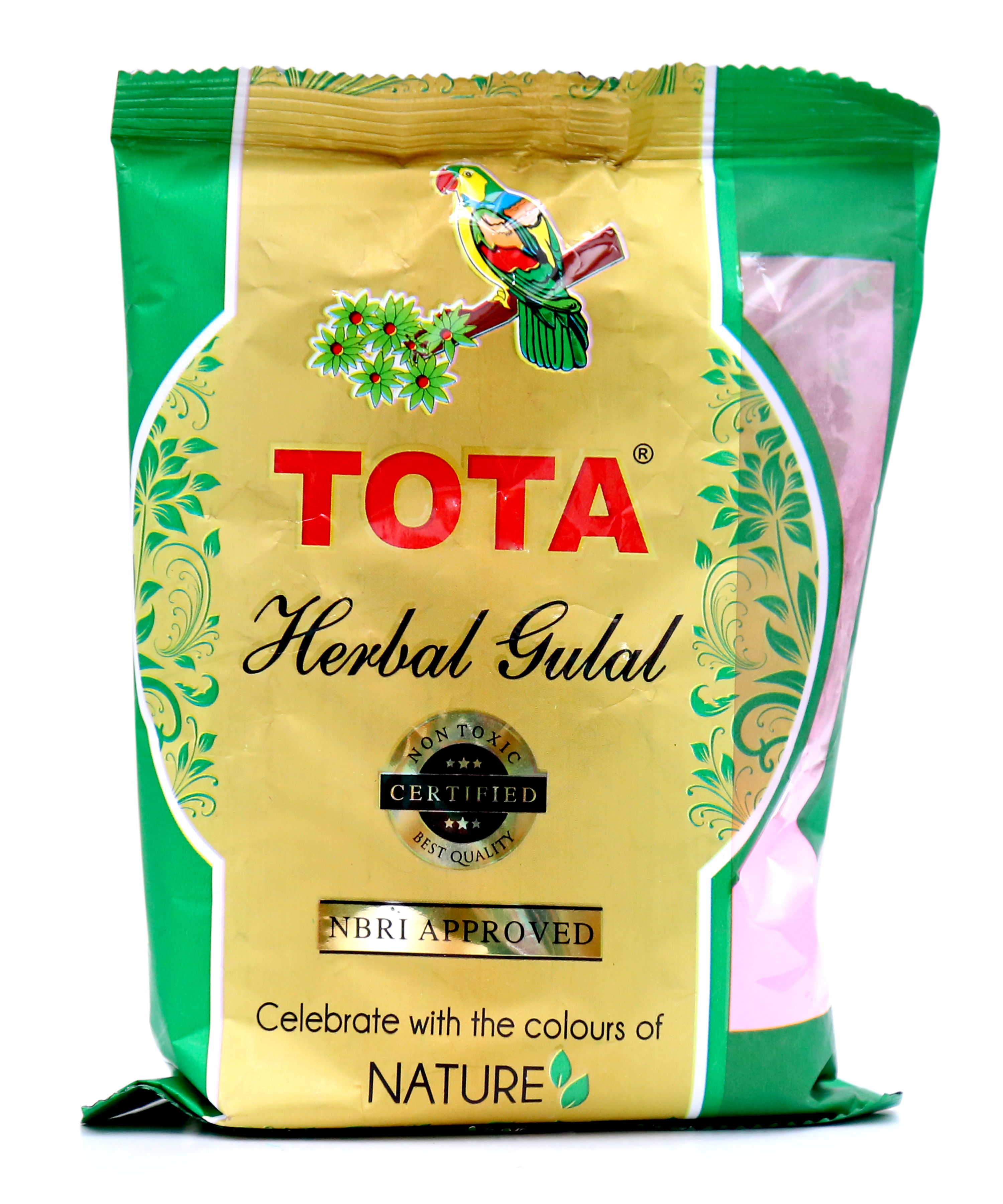 Tota Herbal Gulal Nbri 100g Pc - 100% Food Grade, Multicolor Powder | Soft & Silky Texture, Skin Friendly, Ecofriendly Packaging, Pleasant Fragrance