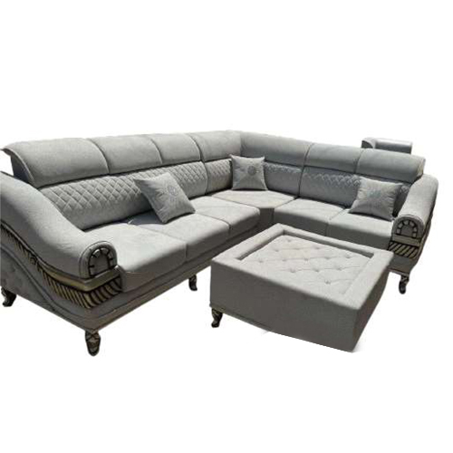 7.5 Seater Velvet Corner L Shape Sofa Set - Color: Different Available