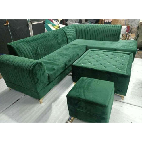 Seater Velvet Corner L Shape Sofa Set